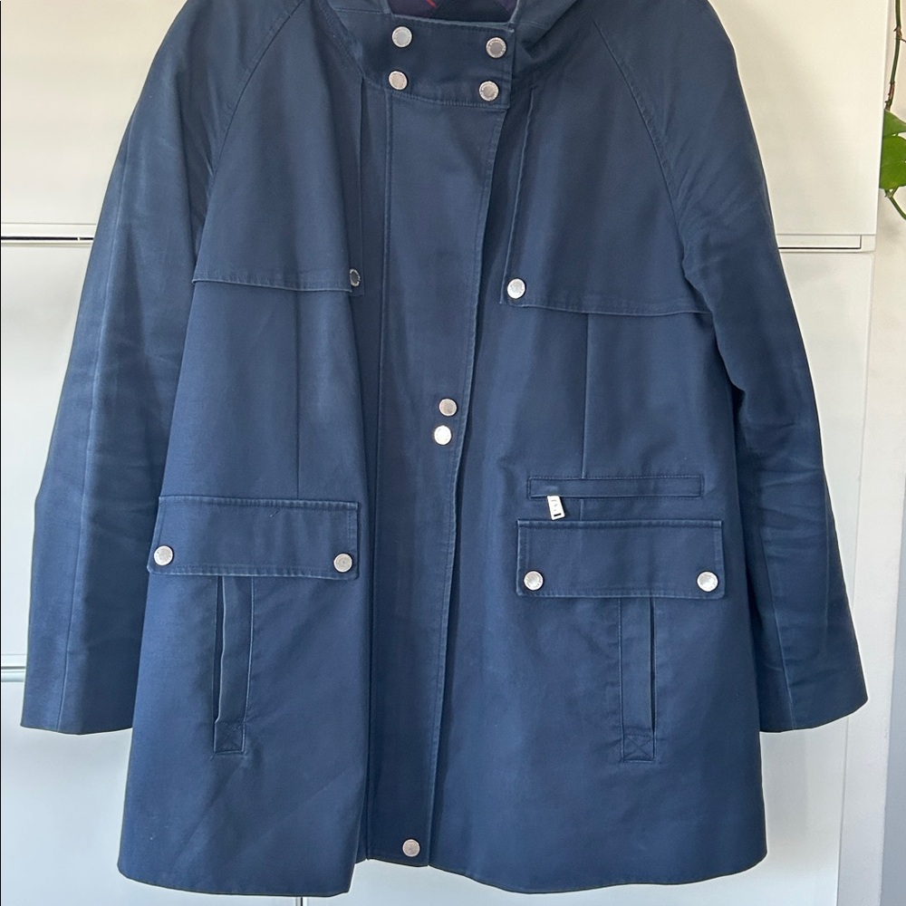 Pendleton Navy Plaid Lined Rain Jacket - image 3